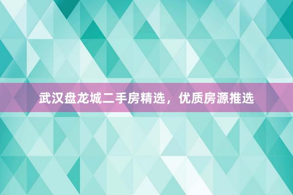 武汉盘龙城二手房精选，优质房源推选